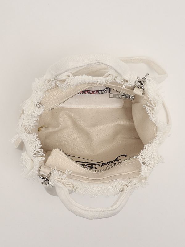 4. Mini sac en lin Vanity pour femme Blanc MC2 Saint Barth vami008