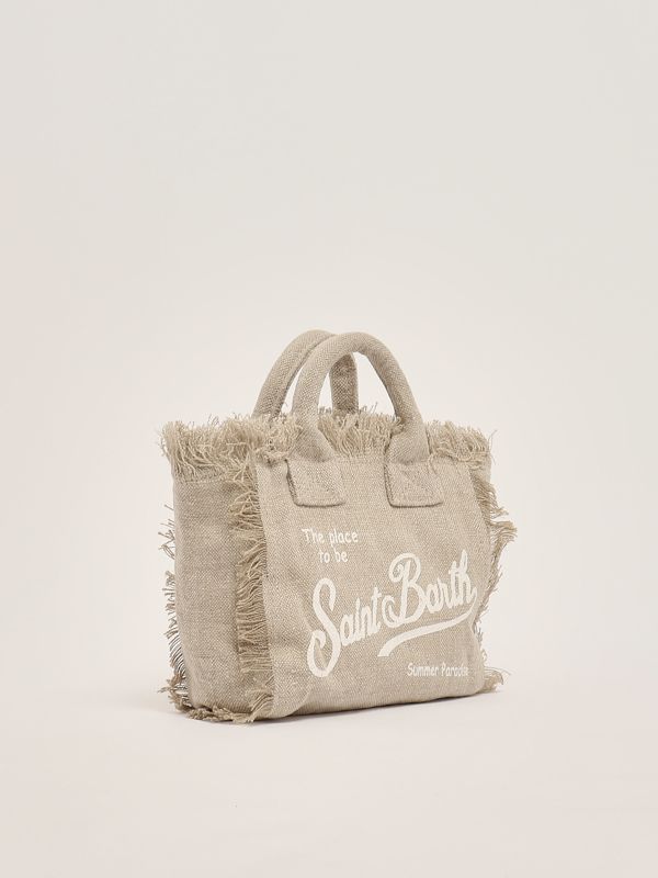 2. Mini sac en lin Vanity pour femme Biege MC2 Saint Barth vami008