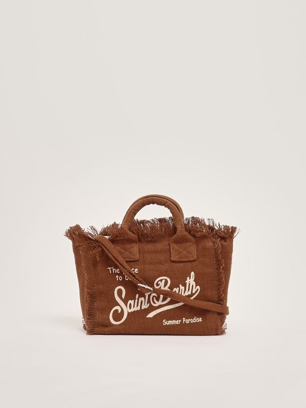3. Mini sac en lin Vanity pour femme Marron MC2 Saint Barth vami008