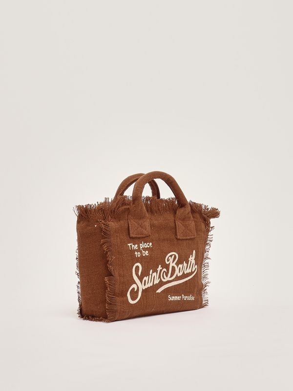 2. Mini sac en lin Vanity pour femme Marron MC2 Saint Barth vami008