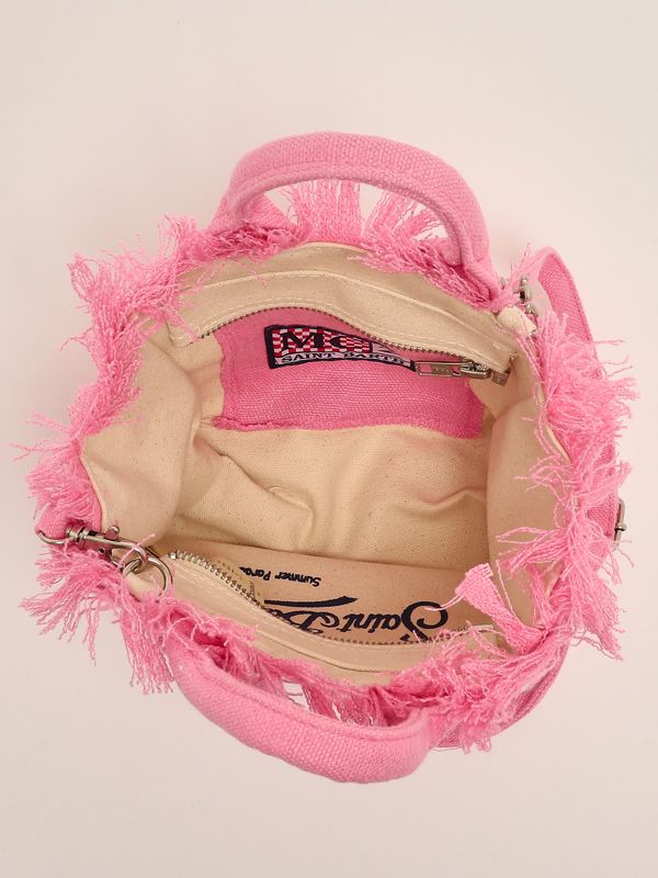 4. Mini sac en lin Vanity pour femme Rose MC2 Saint Barth vami008