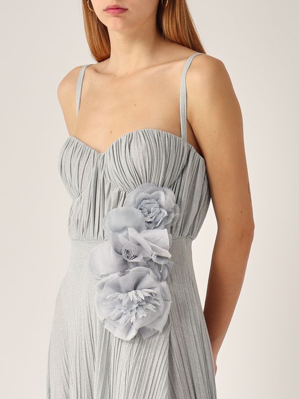 4. Viscose blend stretch lurex dress for women Sky blue Elisabetta Franchi abr2252e2