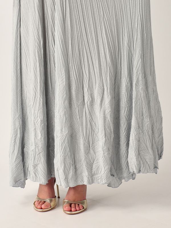 5. Viscose blend stretch lurex dress for women Sky blue Elisabetta Franchi abr2252e2