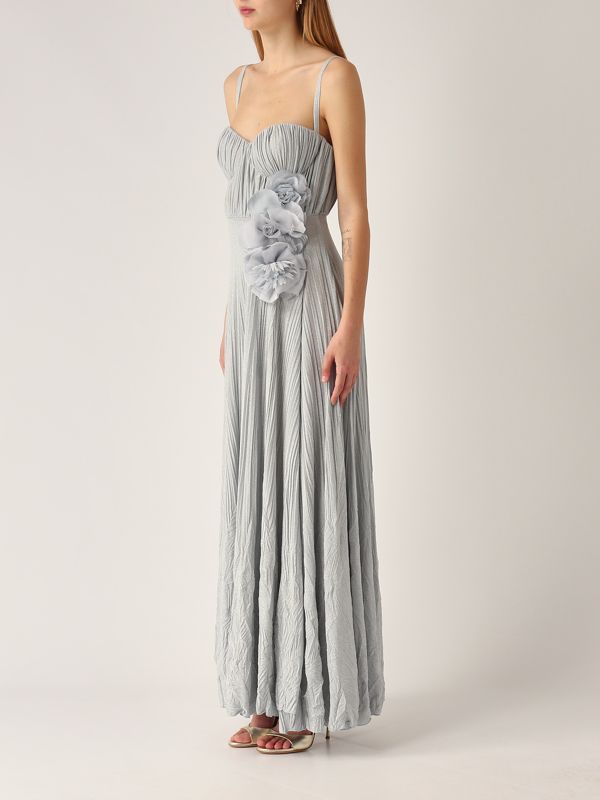 2. Viscose blend stretch lurex dress for women Sky blue Elisabetta Franchi abr2252e2