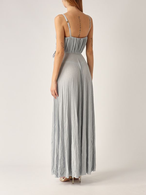 3. Viscose blend stretch lurex dress for women Sky blue Elisabetta Franchi abr2252e2