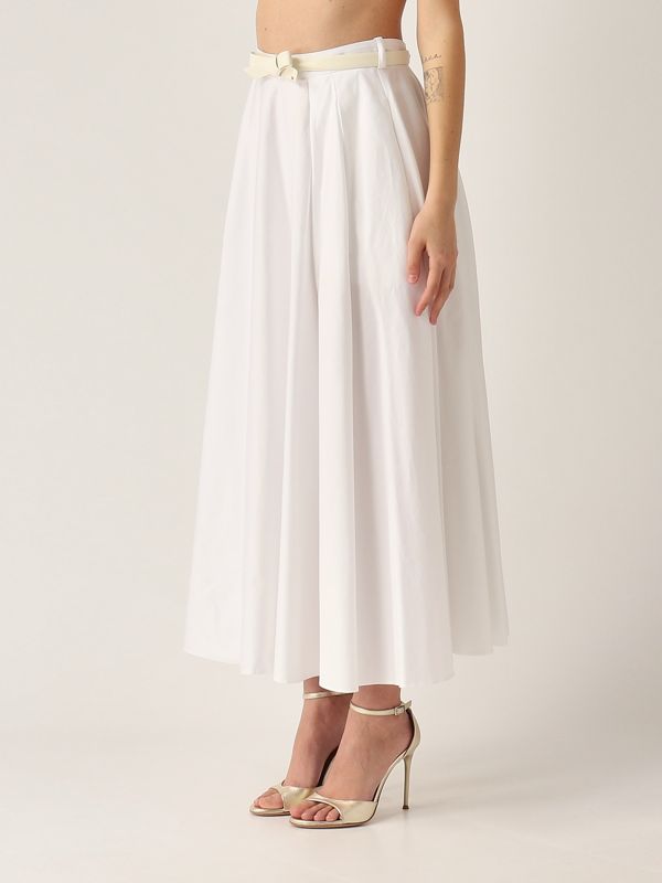 2. Stretch cotton skirt for women White Elisabetta Franchi go12152e2