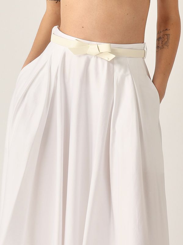 4. Stretch cotton skirt for women White Elisabetta Franchi go12152e2