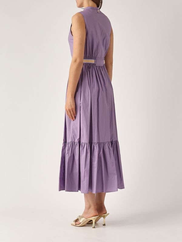 3. Vestido de mujer de algodón elástico Lavanda Twinset 251tt2101