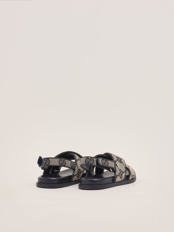 3. Sandalo neonato in canvas Beige-Blu Gucci 812671hwk20