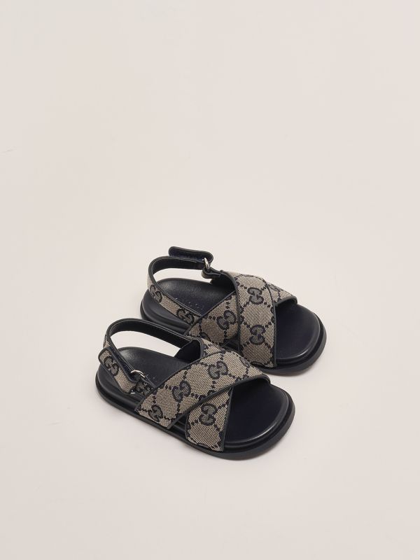 2. Sandalo neonato in canvas Beige-Blu Gucci 812671hwk20