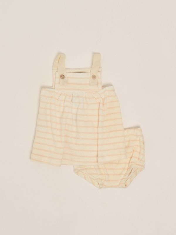 1. Newborn Orleno terry cloth baby suit Nude 1+ in the family 041