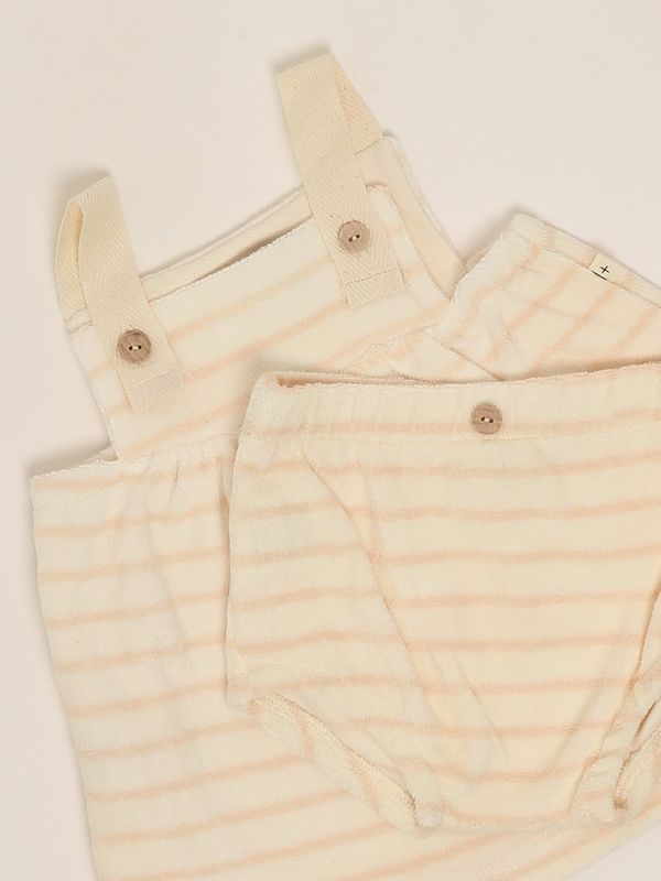 3. Newborn Orleno terry cloth baby suit Nude 1+ in the family 041