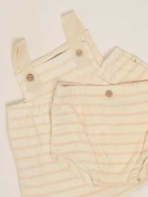3. Newborn Orleno terry cloth baby suit Nude