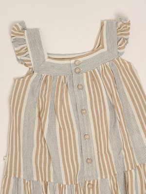 3. Miriam cotton and viscose newborn dress White-Beige