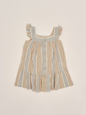 1. Miriam cotton and viscose newborn dress White-Beige