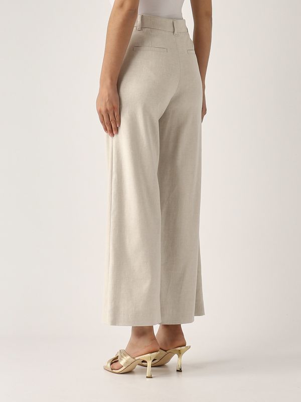 3. Pantalon femme Toby, lin et modal stretch Ciment S Max Mara 2519131053600