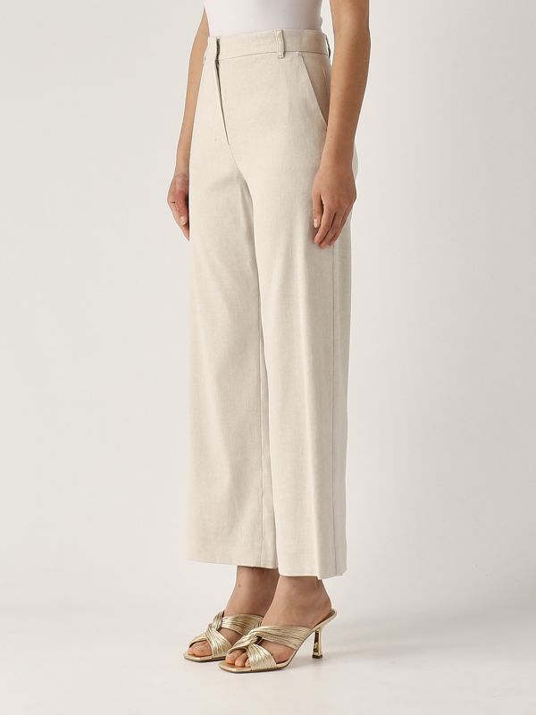 2. Pantalon femme Toby, lin et modal stretch Ciment S Max Mara 2519131053600