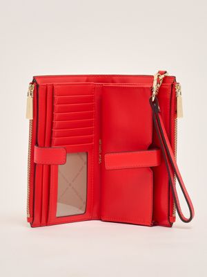 3. Adele women's leather wallet Coral