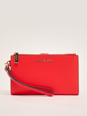 1. Adele women's leather wallet Coral
