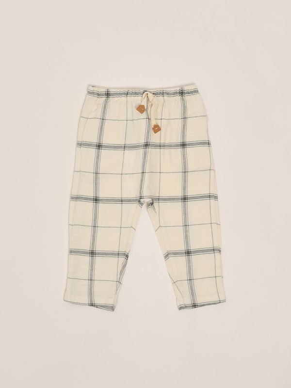 1. Pantalone neonato Icaro in cotone Bianco-Petrolio 1+ in the family 120