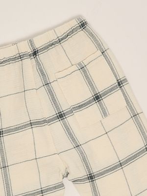 3. Pantalone neonato Icaro in cotone Bianco-Petrolio