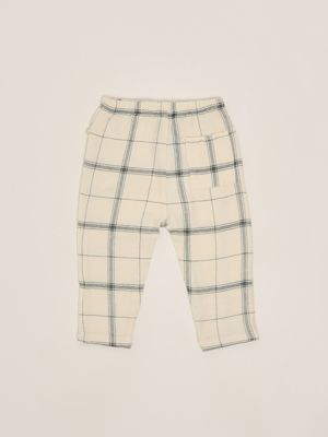 2. Pantalone neonato Icaro in cotone Bianco-Petrolio