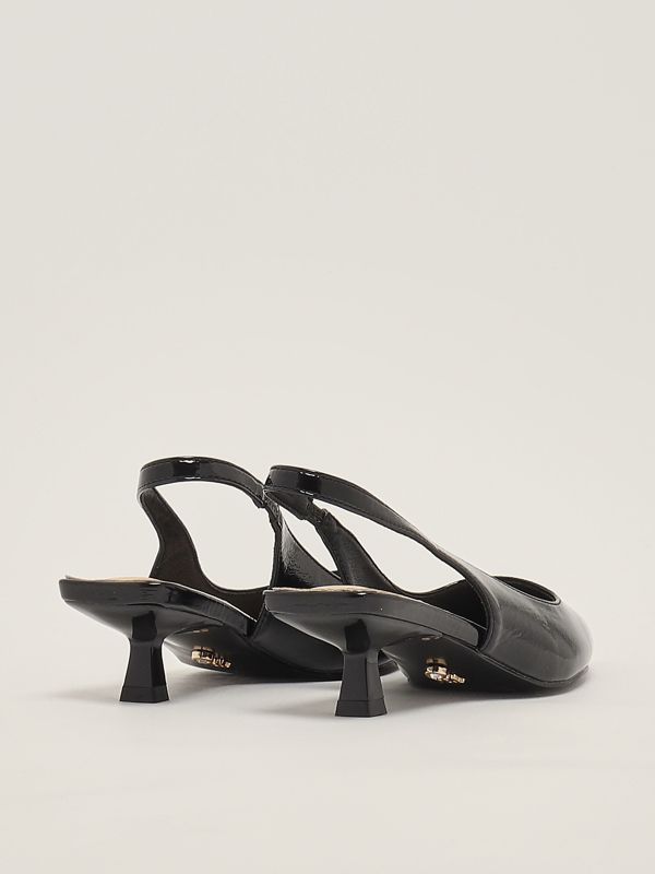 3. Abuja women's slingback in patent leather Black Twentyfourhaitch sh395
