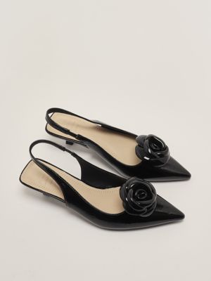2. Abuja women's slingback in patent leather Black