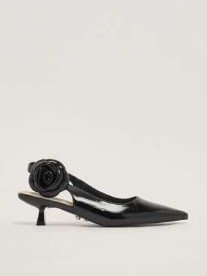 1. Abuja women's slingback in patent leather Black