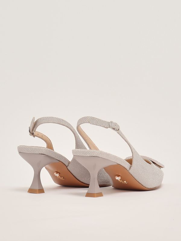 3. Women's slingback Gemini with rhinestones Nude Twentyfourhaitch sh216
