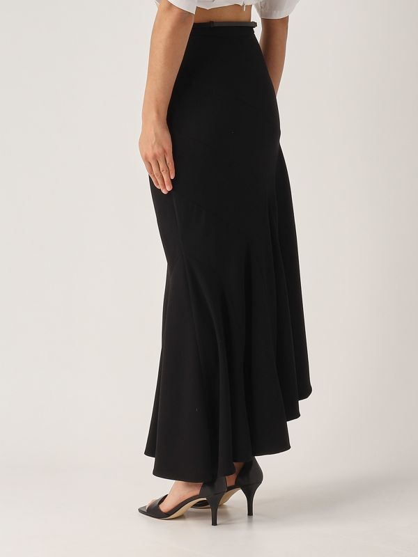 Elisabetta Franchi Stretch crepe skirt for women - Black