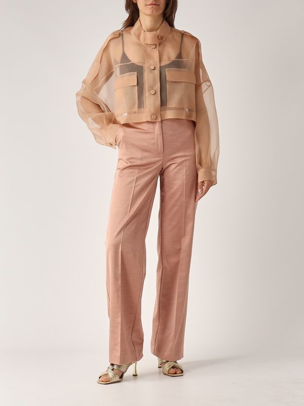 5. Panuro cotton satin trousers for women Old Rose Pinko 104945a2df