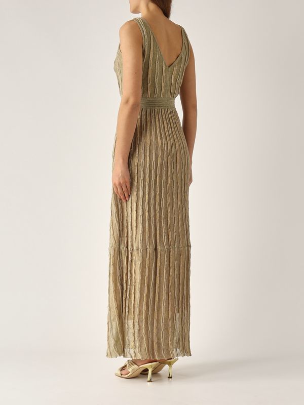 3. Bauchfreies Kleid für Frauen aus Lurexstrick Gold Nenette tummy