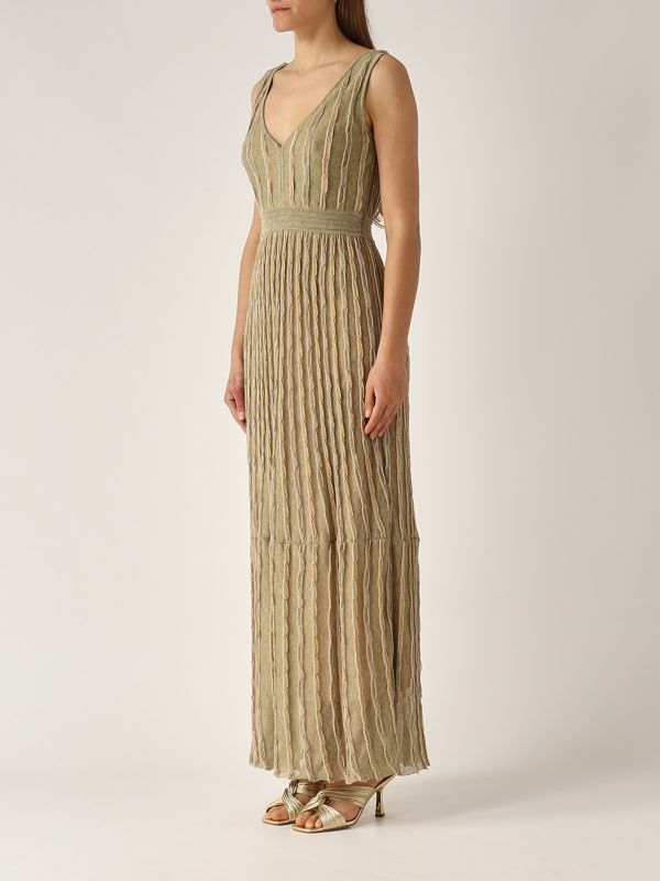 2. Bauchfreies Kleid für Frauen aus Lurexstrick Gold Nenette tummy