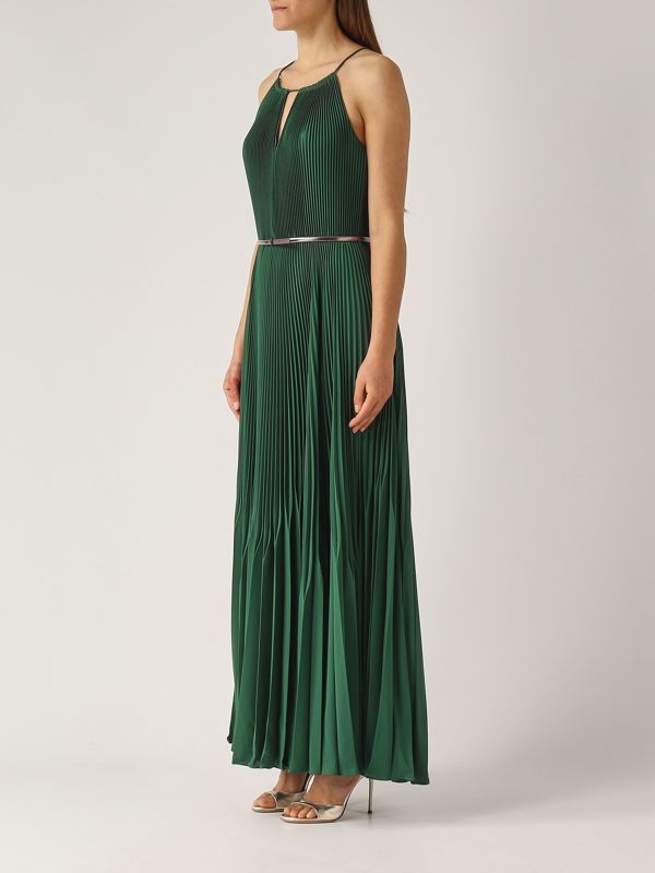 2. Vestido de mujer Gersa de georgette sablé Verde Botella Max Mara Studio 2516221144600
