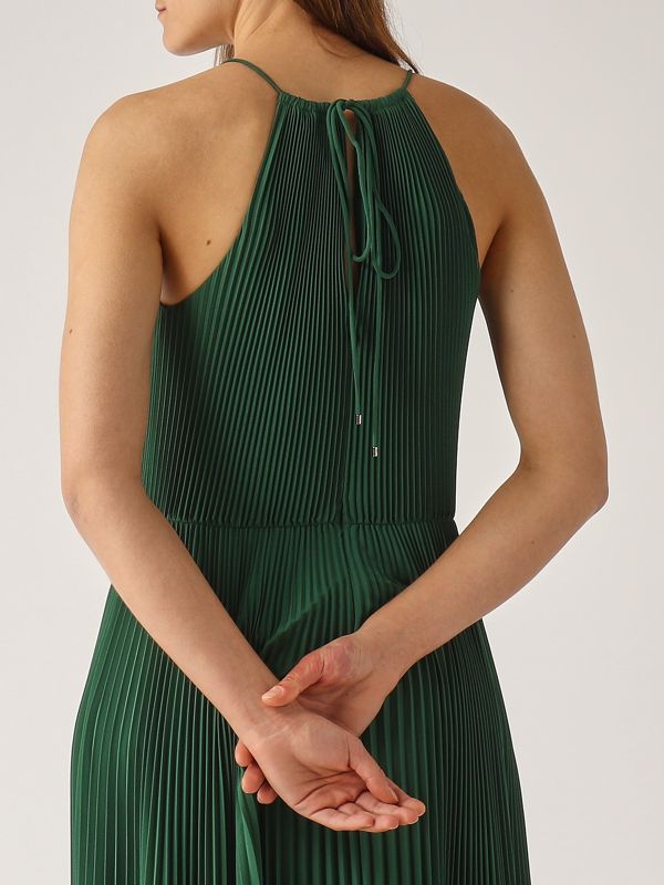 4. Vestido de mujer Gersa de georgette sablé Verde Botella Max Mara Studio 2516221144600