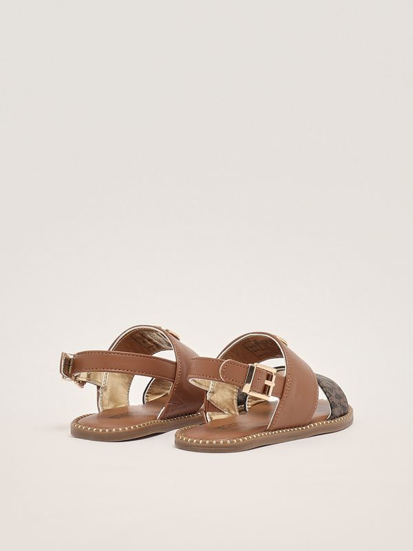 3. Baby girl leatherette sandal Brown Michael Kors mk02050