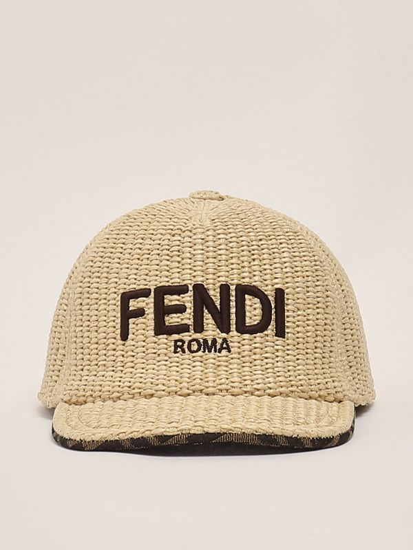 Child's raffia baseball hat jup034aulr Natural | Caposerio.com