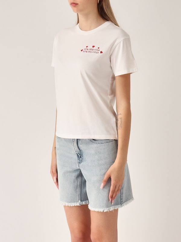2. T-shirt donna in cotone 50 Nerv 50 Deliz 01n MC2 Saint Barth emi0001