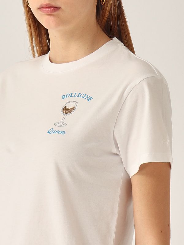 4. T-shirt donna in cotone Boll Queen MC2 Saint Barth emi0001