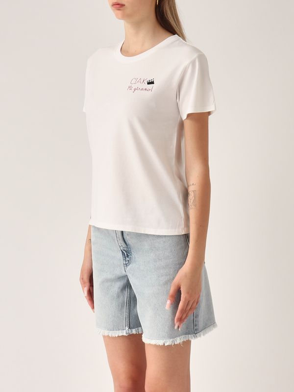 2. T-shirt donna in cotone Ciak Girano 01n MC2 Saint Barth emi0001