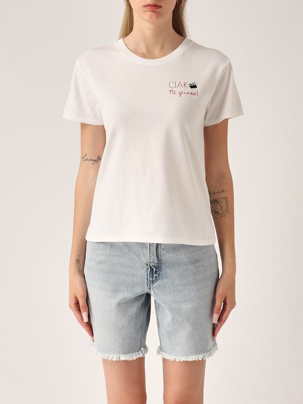 1. T-shirt donna in cotone Ciak Girano 01n MC2 Saint Barth emi0001