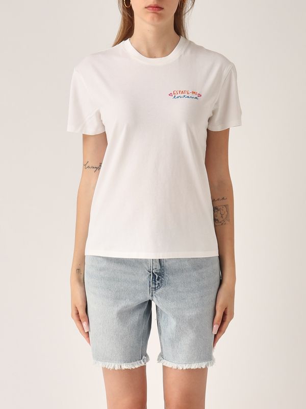 1. T-shirt donna in cotone Estate Mi Lontana 01n MC2 Saint Barth emi0001