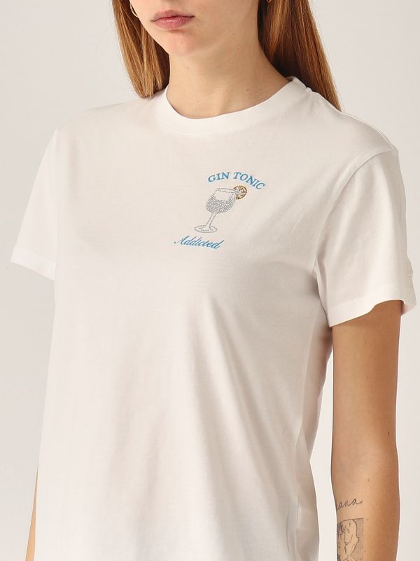 4. T-shirt donna in cotone Gin Tonic MC2 Saint Barth emi0001