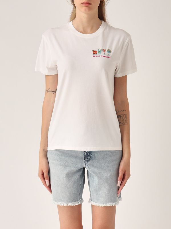 1. T-shirt donna in cotone Group Therapy 01n MC2 Saint Barth emi0001