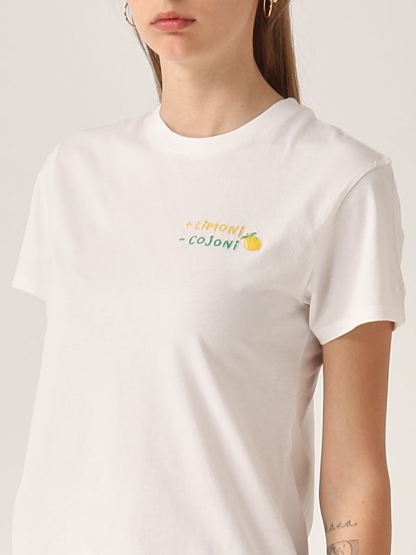 4. T-shirt donna in cotone Limoni Cojoni 01n MC2 Saint Barth emi0001