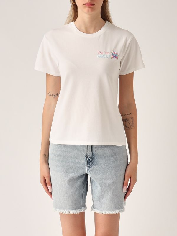 1. T-shirt donna in cotone Na Favola 01n MC2 Saint Barth emi0001