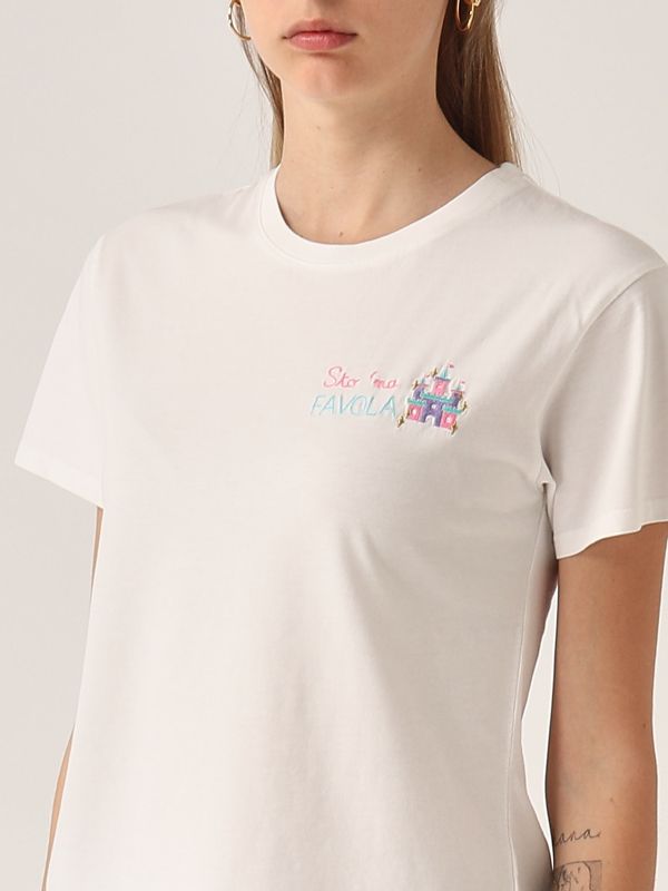 4. T-shirt donna in cotone Na Favola 01n MC2 Saint Barth emi0001