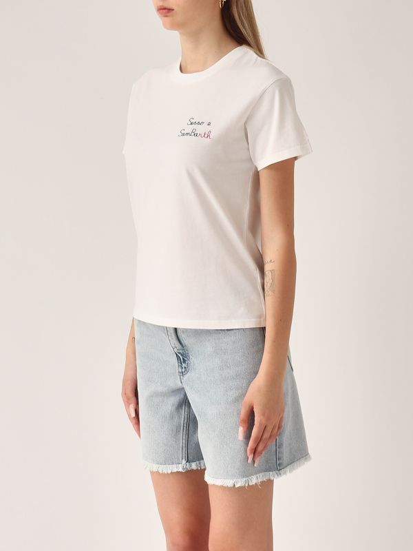 2. T-shirt donna in cotone Sambarth 01n MC2 Saint Barth emi0001