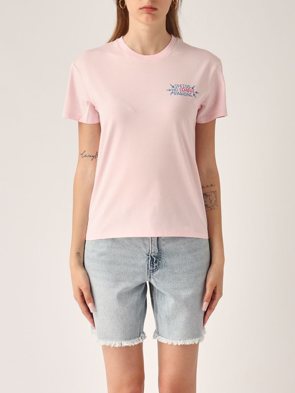 1. T-shirt donna in cotone Spesso Ho Sempre Ragione 20 MC2 Saint Barth emi0001